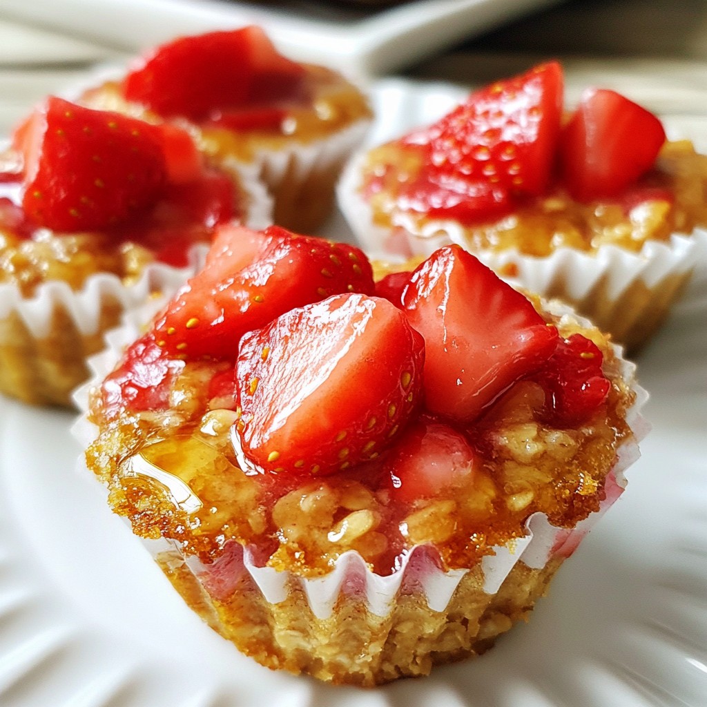 Erdbeer-Bananen-Haferflocken-Becher gesunde Leckerei