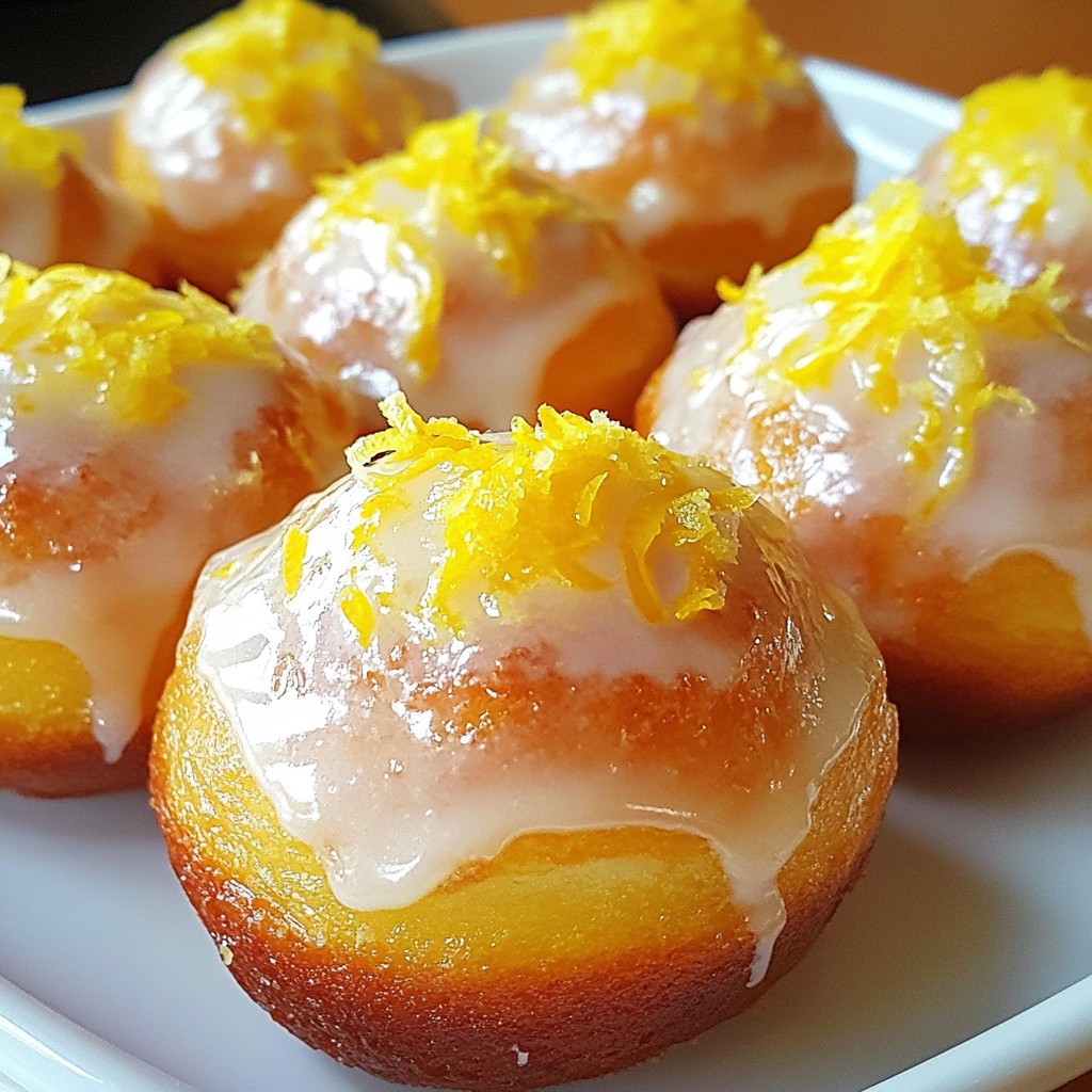 Glazed Lemon Donut Holes saftig und unwiderstehlich