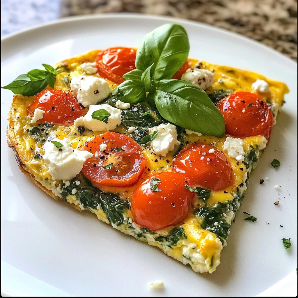 Spinach Tomato Feta Frittata Einfache und gesunde Mahlzeit