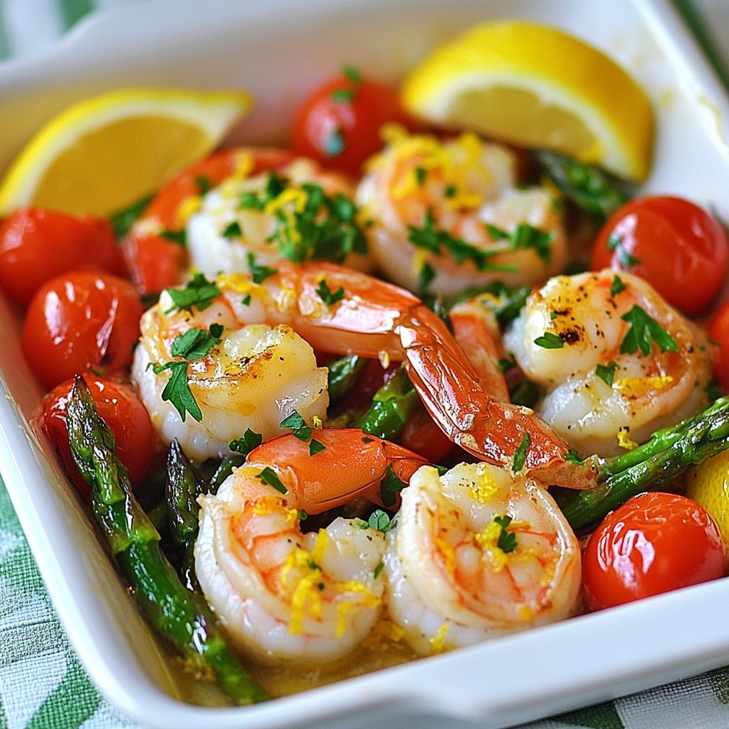 Lemon Garlic Shrimp Packets Einfaches und schnelles Gericht