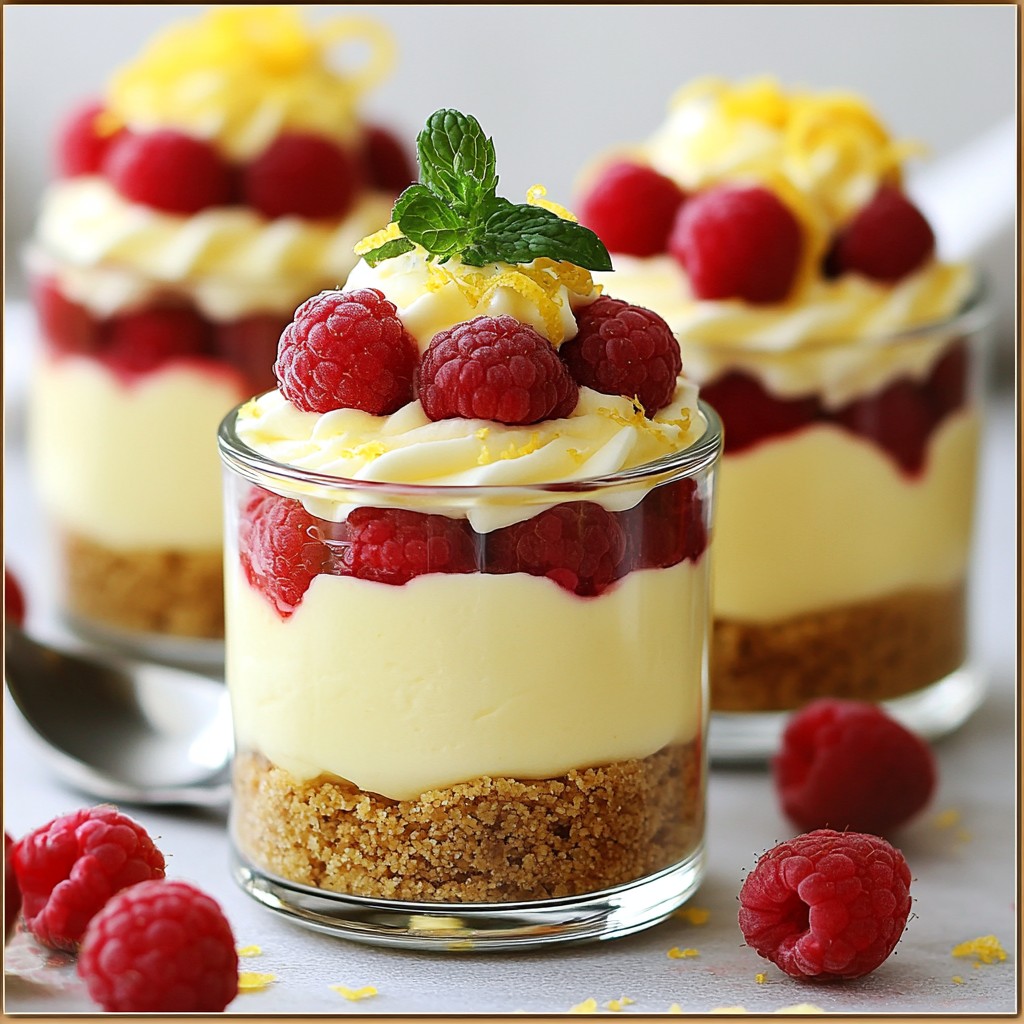 Lemon Raspberry Cheesecake Parfaits Einfaches Rezept