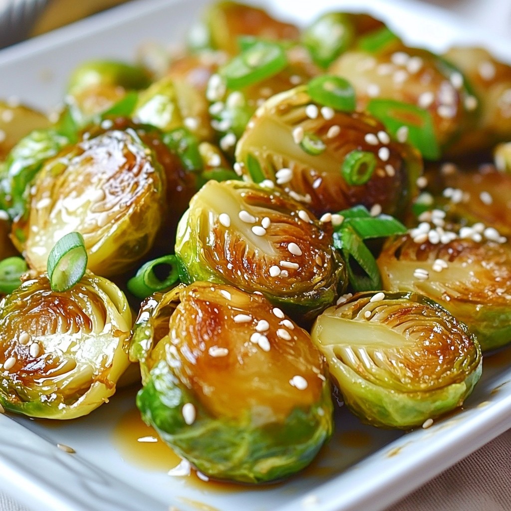 Honey Soy Glazed Brussels Sprouts Einfache und Leckereien