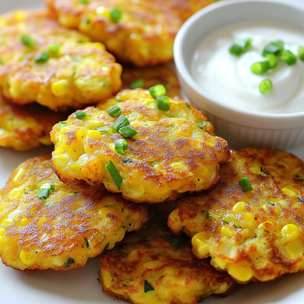 Zucchini Corn Fritters Köstliche und einfache Rezeptidee