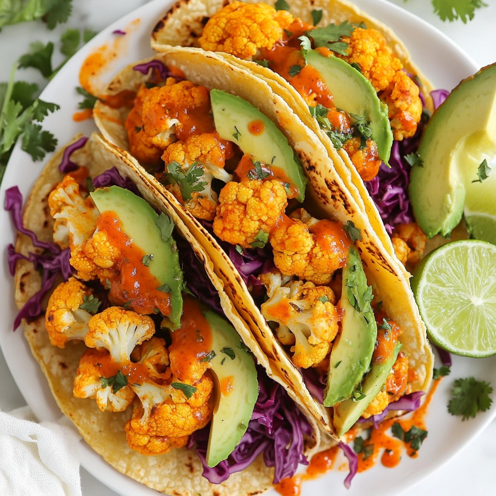 Spicy Buffalo Cauliflower Tacos für jeden Geschmack