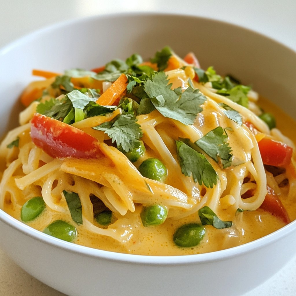 Spicy Thai Coconut Curry Noodles Einfaches Rezept