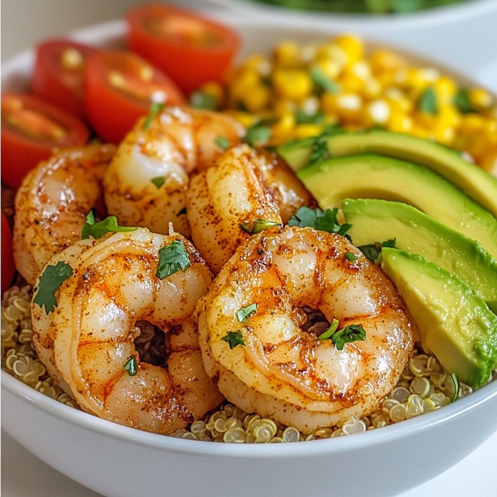 Koriander-Limetten-Garnelen-Schüssel Frisch und Lecker