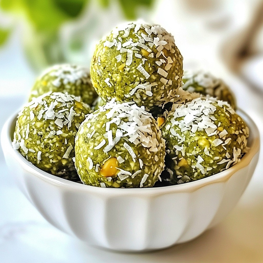 Matcha Green Tea Energy Balls Nahrhafte Snacks