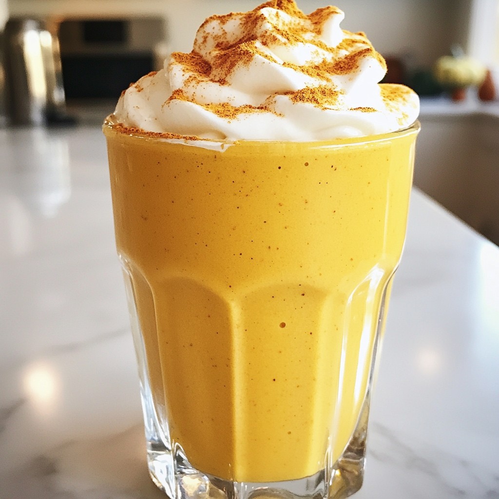 Pumpkin Spice Protein Shake mit cremiger Textur