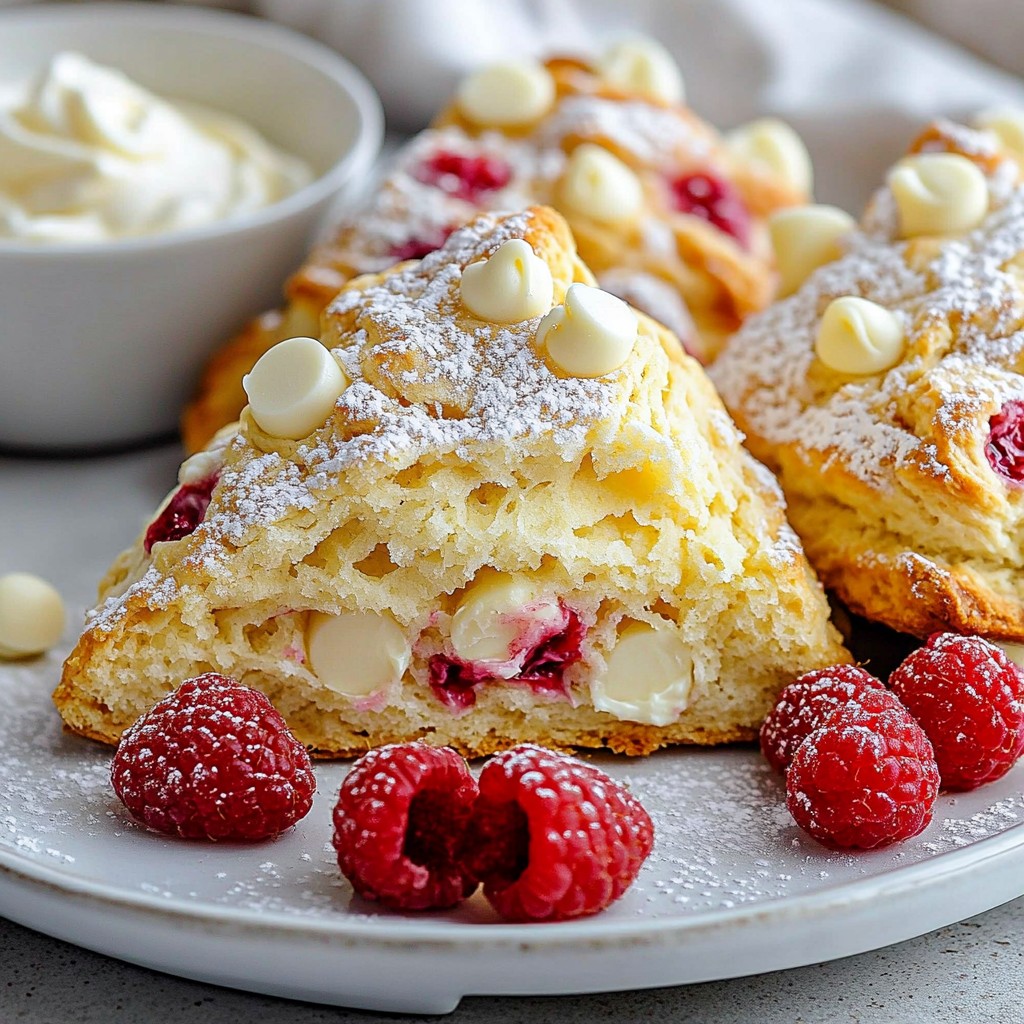 Himbeere Weißschokolade Scones Fluffige Backfreude