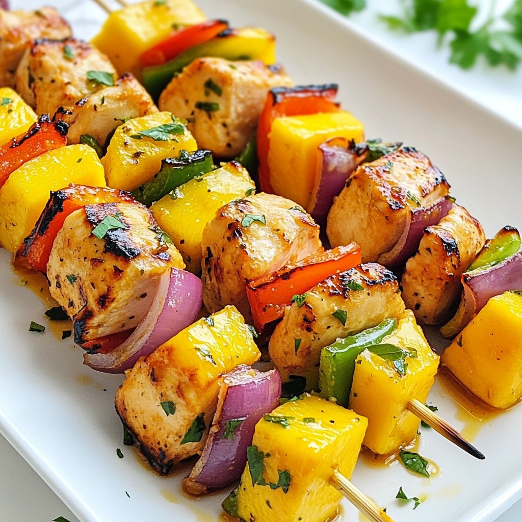 Mango Lime Chicken Kebabs einfache und köstliche Idee