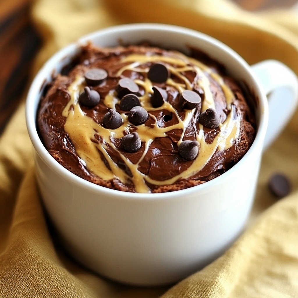 Schokoladen-Erdnussbutter-Mug-Cake Schneller Genuss