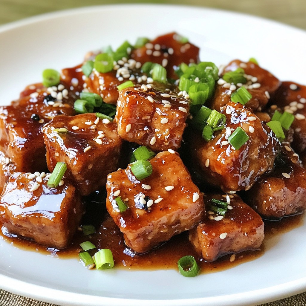 Honig Knoblauch glasierter Seitan Tenderloin Genuss