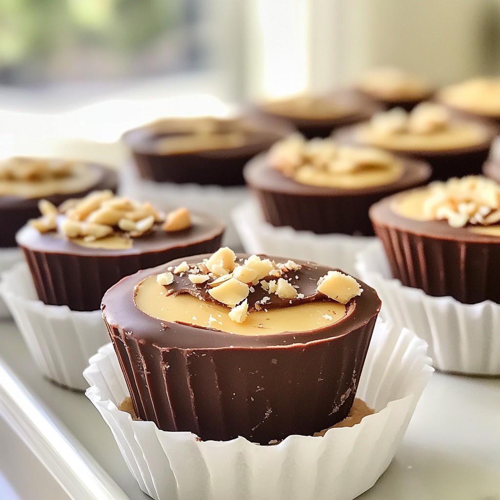 Schokoladen-Mandelbutter-Tassen Köstlicher Genuss