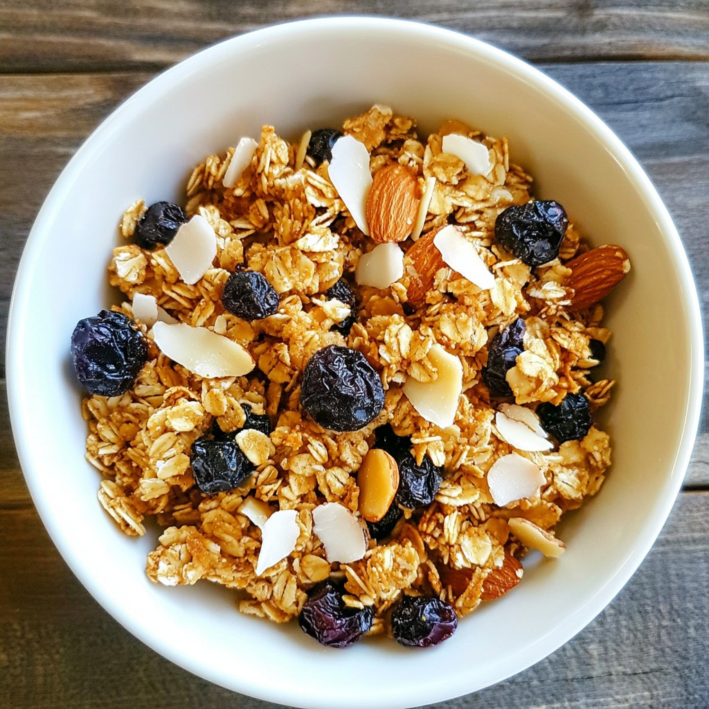 Blaubeer Mandel Granola gesunde und leckere Mischung