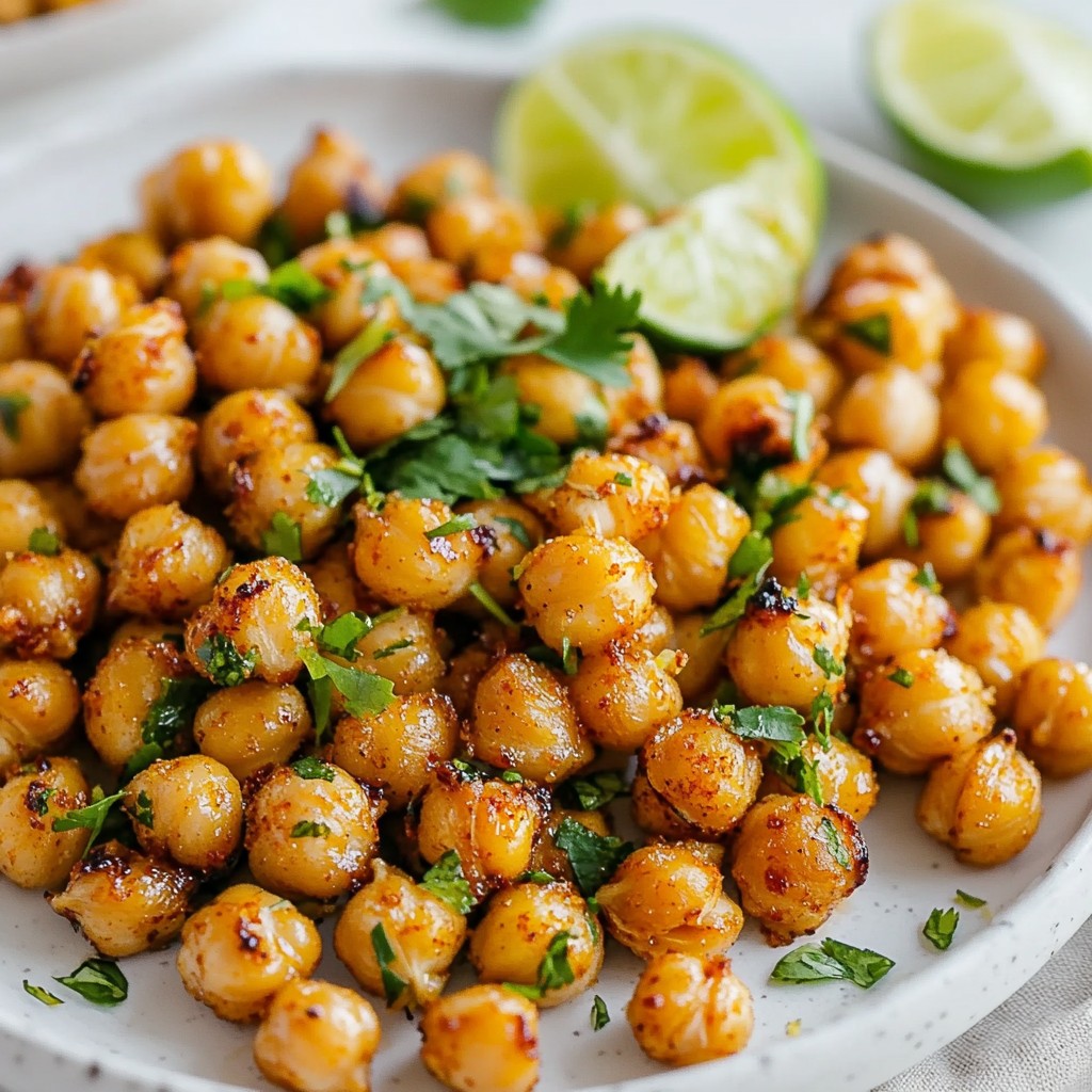 Chili Lime Roasted Chickpeas Knuspriger Snack Spaß