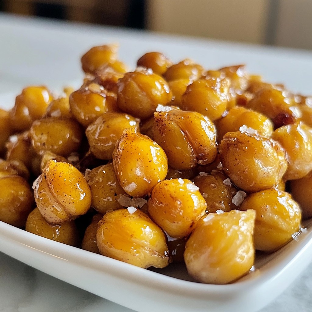 Maple Cinnamon Roasted Chickpeas Knuspriger Snack
