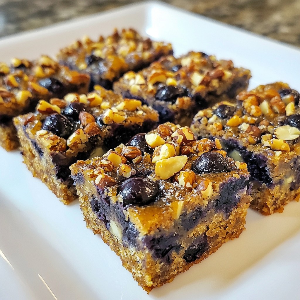 Blaubeermuffin Energieriegel Nahrhaftes Snack Rezept