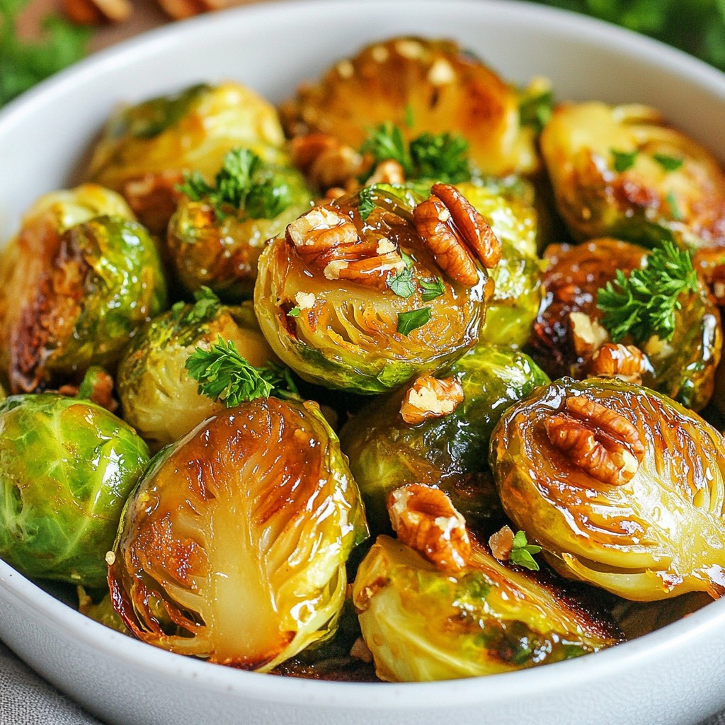 Honey Mustard Roasted Brussels Sprouts Einfache Köstlichkeit