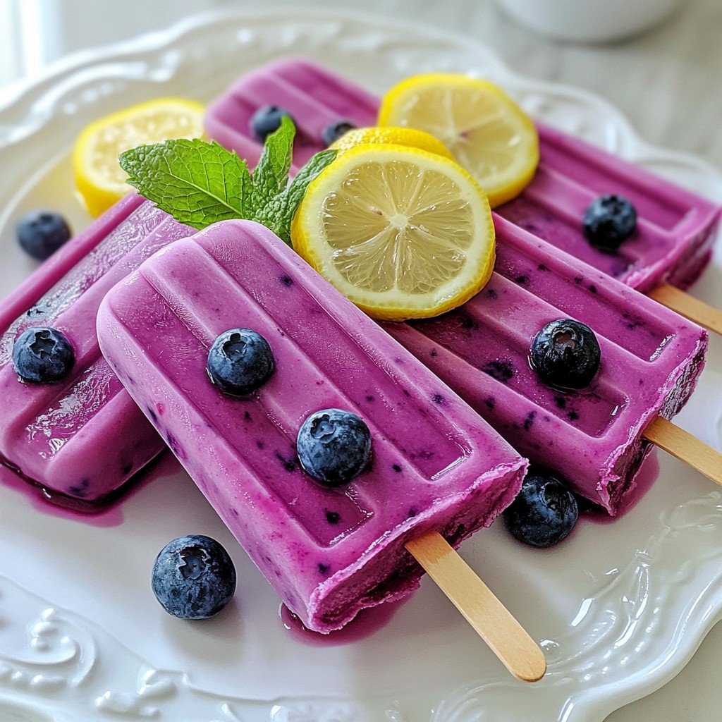 Leckere Blueberry Lemonade Popsicles Einfaches Rezept