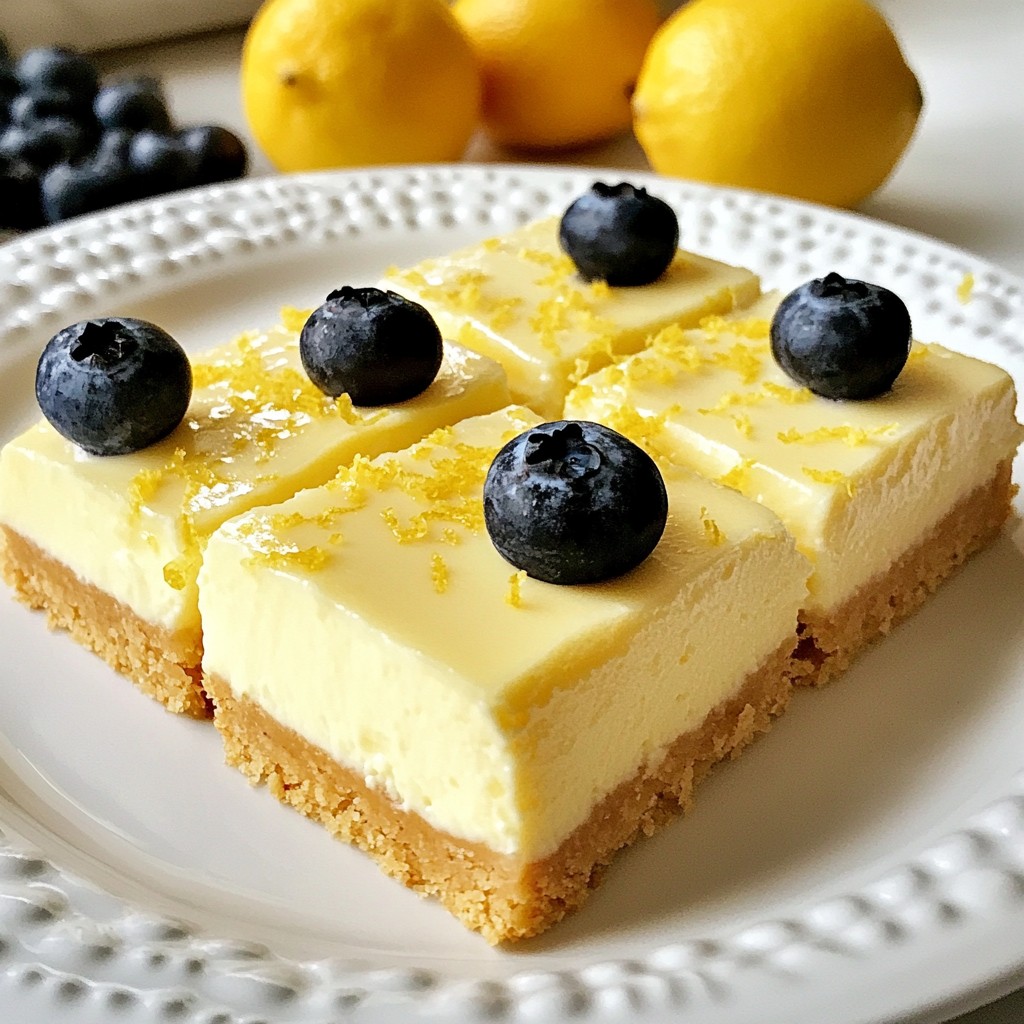 Lemon Blueberry Cheesecake Bars Einfach und Lecker