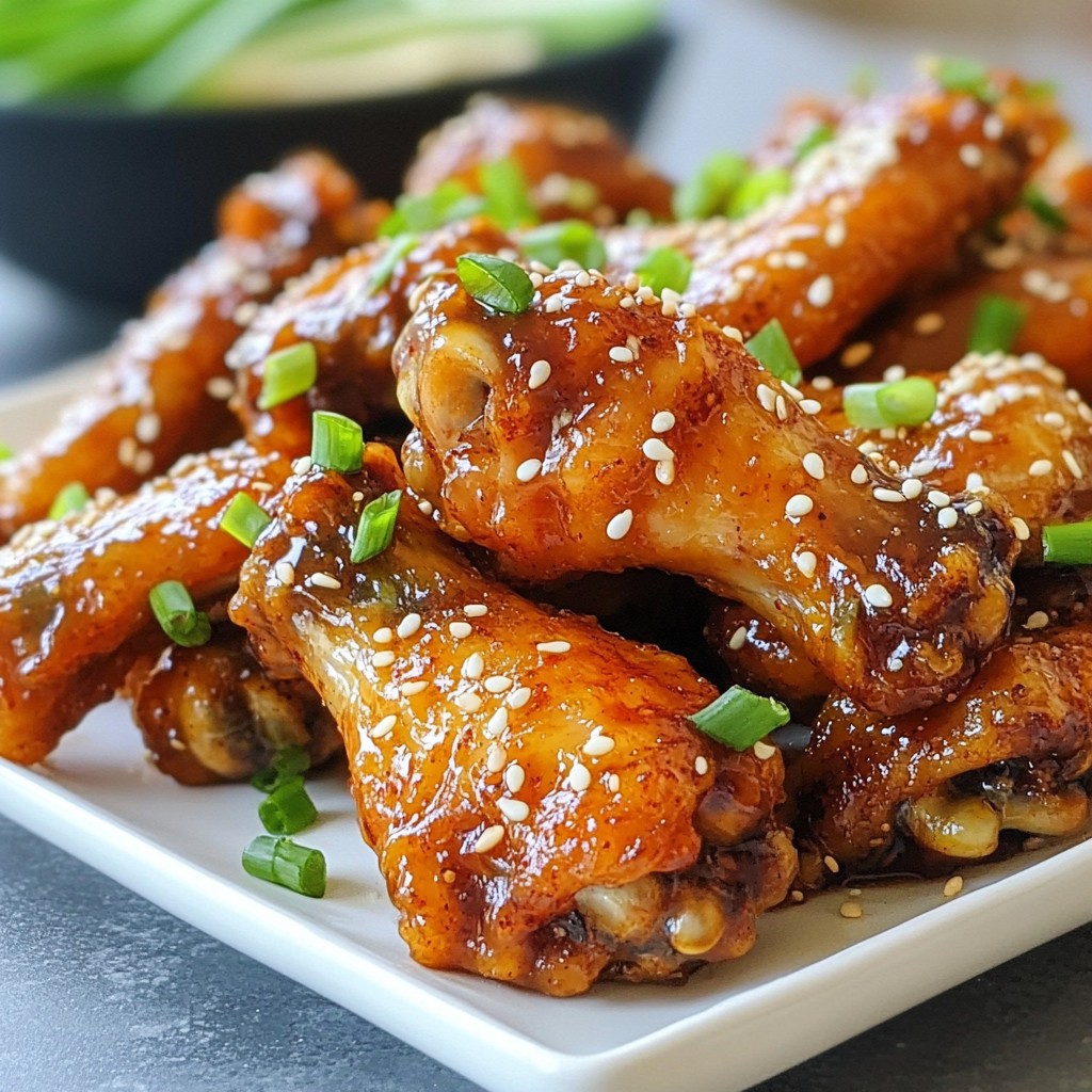 Spicy Honey Garlic Chicken Wings Köstlicher Genuss