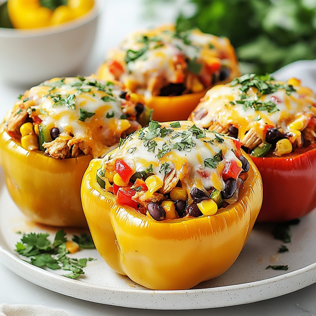 Chicken Fajita Stuffed Peppers Leckeres Rezept entdecken