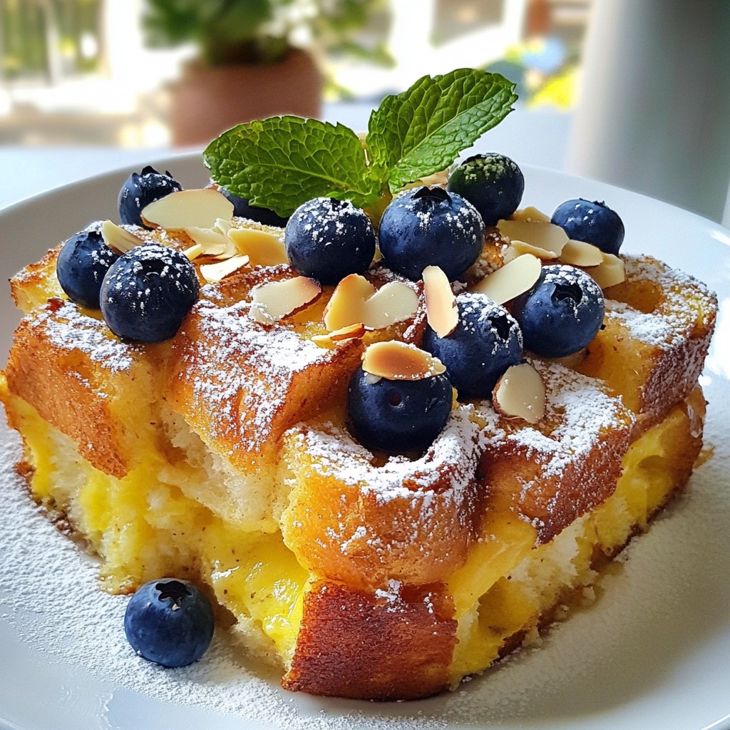 Leckeres Blueberry Almond French Toast Bake Rezept