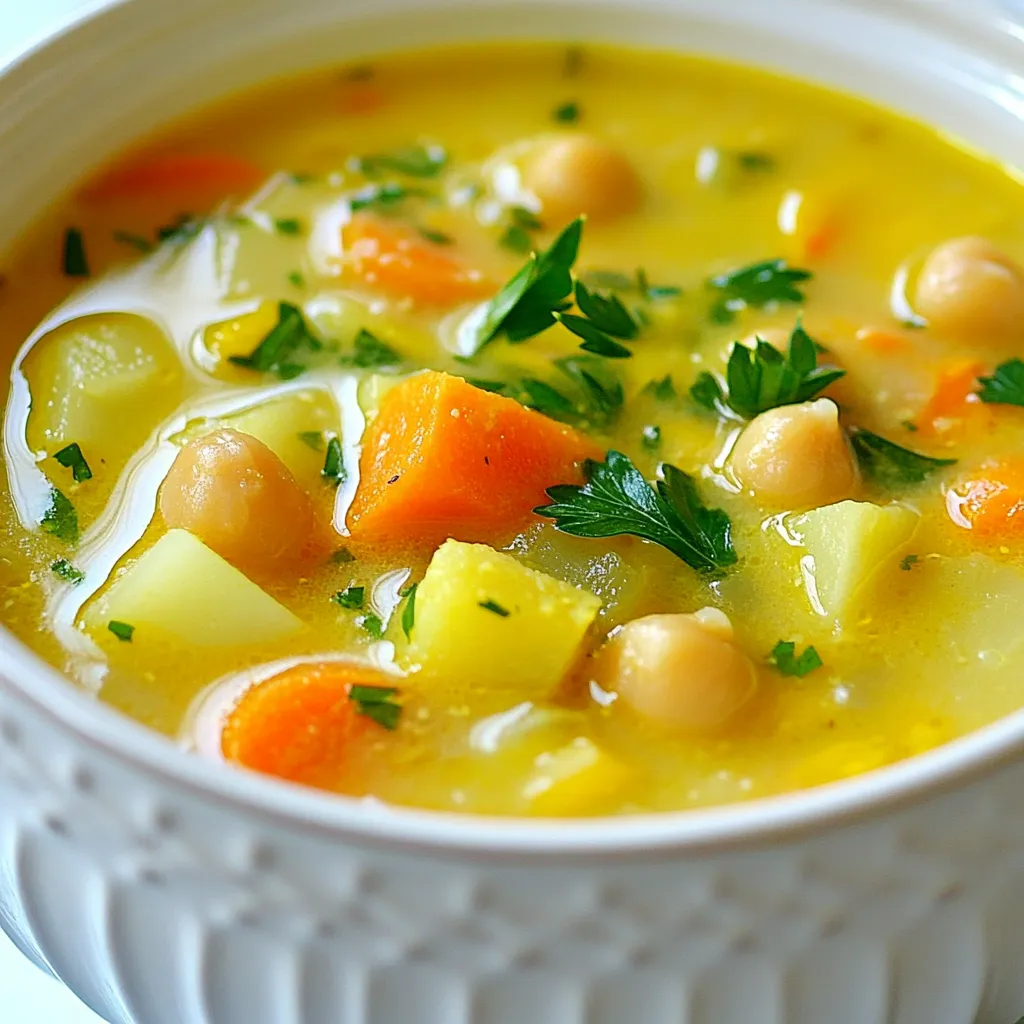 Leckere Zitronen-Knoblauch-Kichererbsensuppe Rezept