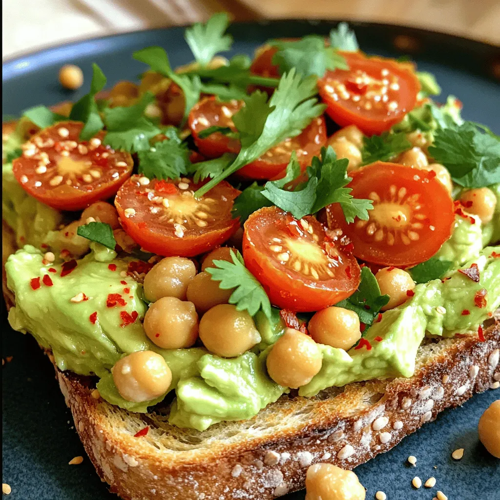 Leckeres Easy Chickpea Avocado Toast Einfach Zugänglich